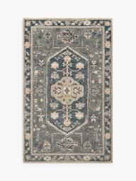 Pottery Barn Marietta Pure Wool Rug, Steel Blue Multi - thumbnail 1