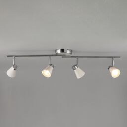 John Lewis Logan GU10 LED 4 Spotlight Ceiling Bar - thumbnail 1