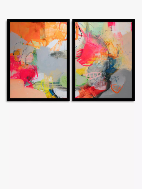 John Lewis Natasha Barnes 'Spring Sunshine' Embellished Framed Print, Set of 2, 84.5 x 64.5cm, Multi - image 1