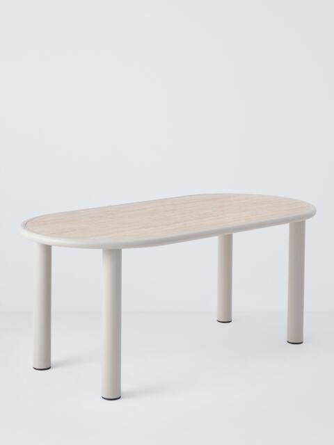 John Lewis Holte Oblong Garden Dining Table, 98cm, Beige - image 1