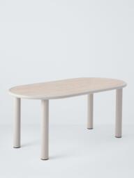 John Lewis Holte Oblong Garden Dining Table, 98cm, Beige - thumbnail 1