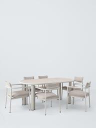 John Lewis Holte Oblong Garden Dining Table, 98cm, Beige - thumbnail 5