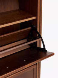 John Lewis Mid Century Shoe Cabinet, 2 Tier, Natural Honey - thumbnail 4