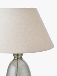 John Lewis Farmhouse Bubble Glass Base Table Lamp, Avocado - thumbnail 4