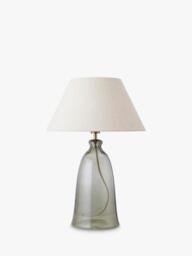 John Lewis Farmhouse Bubble Glass Base Table Lamp, Avocado - thumbnail 3