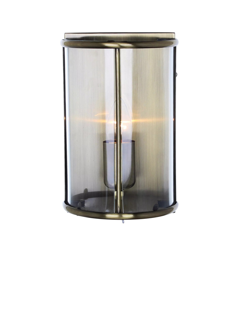 Impex Orly Half Lantern Wall Light, Antique Brass by John Lewis