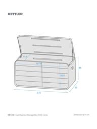 KETTLER Vault Extra Large Outdoor Storage Box, Beige - thumbnail 5