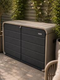 KETTLER Vault Extra Large Outdoor Storage Box, Beige - thumbnail 4
