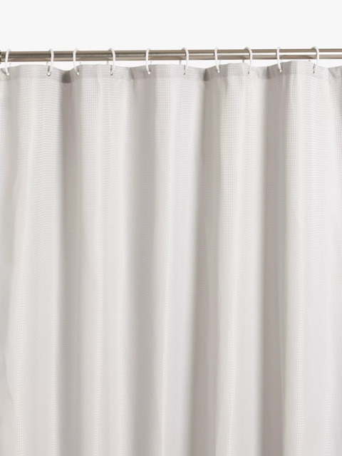John Lewis Textured Waffle Recycled Polyester Shower Curtain - image 1