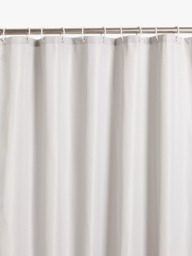 John Lewis Textured Waffle Recycled Polyester Shower Curtain - thumbnail 1