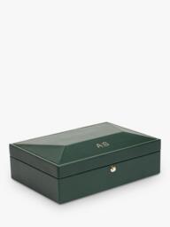WOLF X Analog Shift Vintage Collection Vegan Leather 10 Piece Watch Box, Green - thumbnail 3