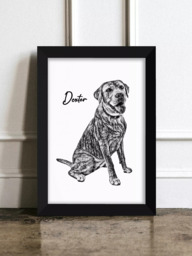 Treat Republic Personalised Sketched Pet Framed Print - thumbnail 4