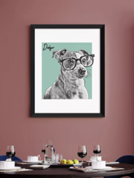 Treat Republic Personalised Sketched Pet Framed Print - thumbnail 1