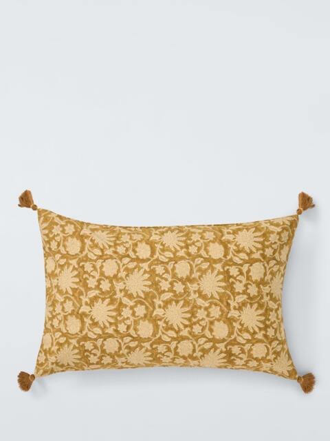 John Lewis Timeless Trail Cushion, Ochre - image 1