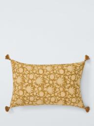 John Lewis Timeless Trail Cushion, Ochre