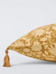 John Lewis Timeless Trail Cushion, Ochre - thumbnail 4