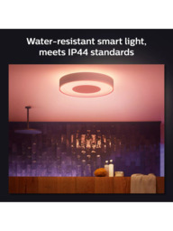 Philips Hue White and Colour Ambiance Xamento LED Smart Bathroom Ceiling Light, Large, White - thumbnail 3