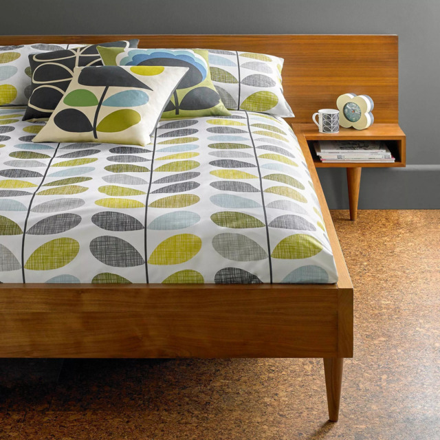 Orla Kiely Scribble Stem 200 Thread Count Cotton Bedding, Duck Egg/Sea Grass - image 1
