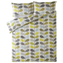 Orla Kiely Scribble Stem 200 Thread Count Cotton Bedding, Duck Egg/Sea Grass - thumbnail 2