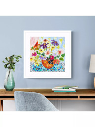 John Lewis Emma Burnett 'The Orange Vase' Framed Print & Mount, 61.5 x 61.5cm, Orange/Multi - thumbnail 2