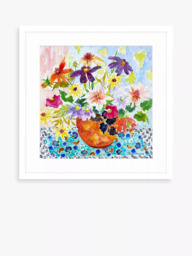 John Lewis Emma Burnett 'The Orange Vase' Framed Print & Mount, 61.5 x 61.5cm, Orange/Multi - thumbnail 1