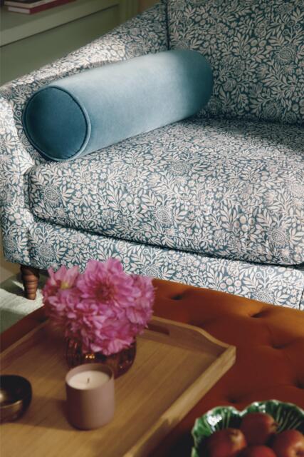 John Lewis Velvet Bolster Cushion - image 1
