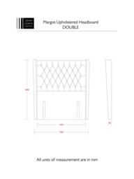 John Lewis Margot Winged Full Depth Upholstered Headboard, Double - thumbnail 4