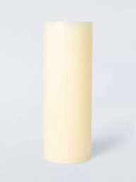 John Lewis Rustic Pillar Candle, H28 cm, White Ivory - thumbnail 1