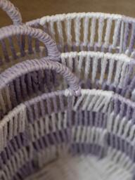 Avery Row Checkerboard Basket, Set of 3, Lilac - thumbnail 3