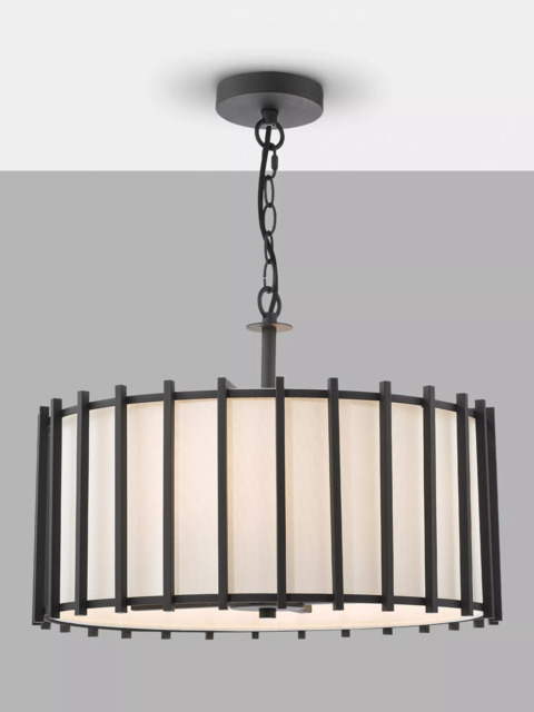 Där Cagliari 4 Bulb Pendant Ceiling Light, Black - image 1