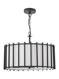 Där Cagliari 4 Bulb Pendant Ceiling Light, Black - thumbnail 3