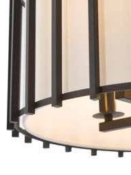 Där Cagliari 4 Bulb Pendant Ceiling Light, Black - thumbnail 4