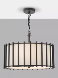 Där Cagliari 4 Bulb Pendant Ceiling Light, Black