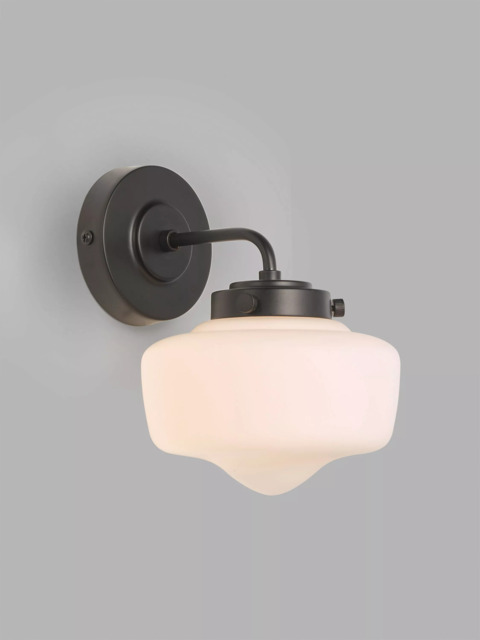John Lewis School House Opal Glass Shade Bathroom Wall Light - image 1