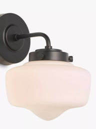 John Lewis School House Opal Glass Shade Bathroom Wall Light - thumbnail 5