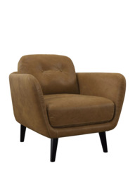 John Lewis Arlo Leather Armchair, Dark Leg - thumbnail 1