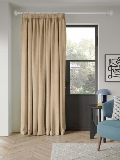 John Lewis Matt Velvet Thermal Lined Pencil Pleat Door Curtain - image 1