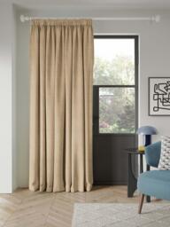 John Lewis Matt Velvet Thermal Lined Pencil Pleat Door Curtain - thumbnail 1