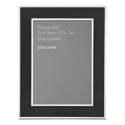 John Lewis Dart Photo Frame, Silver Plated - thumbnail 1