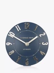 Thomas Kent Mulberry Analogue Mantel Clock, 15cm, Midnight Blue - thumbnail 1