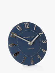 Thomas Kent Mulberry Analogue Mantel Clock, 15cm, Midnight Blue - thumbnail 2