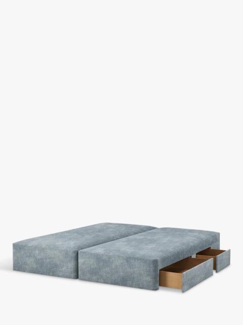 John Lewis Pocket Sprung Upholstered Continental 2+2 Drawer Divan Base, Super King Size