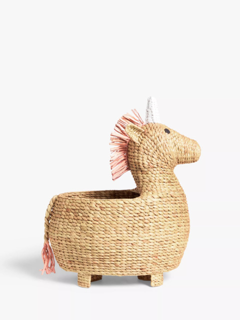 John Lewis Kids' Unicorn Water Hyacinth Storage Basket - image 1