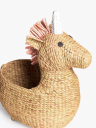 John Lewis Kids' Unicorn Water Hyacinth Storage Basket - thumbnail 3