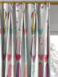 Harlequin World At Your Feet Made to Measure Curtains or Roman Blind, Pebble/Blossom/Sky - thumbnail 4