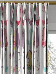 Harlequin World At Your Feet Made to Measure Curtains or Roman Blind, Pebble/Blossom/Sky - thumbnail 6