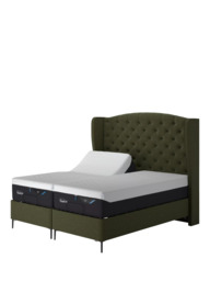 TEMPUR® Suffolk Slim Divan Adjustable Disc Upholstered Bed, Single - thumbnail 1