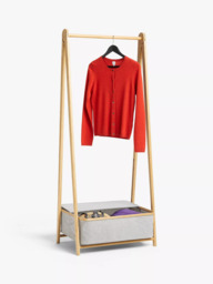 John Lewis Bamboo Rim Collapsible Clothes Rail, Grey - thumbnail 6