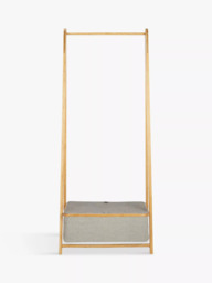 John Lewis Bamboo Rim Collapsible Clothes Rail, Grey - thumbnail 3