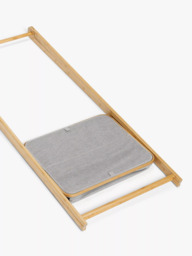 John Lewis Bamboo Rim Collapsible Clothes Rail, Grey - thumbnail 4